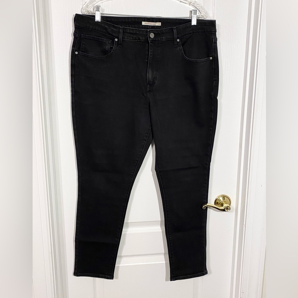 Levi’s 721 High Rise Waist Skinny Jeans Black Size 34 / 18